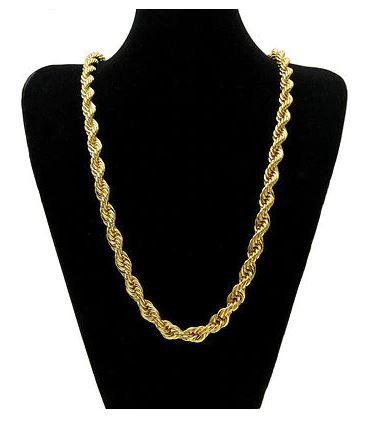 14K Yellow Gold Brass Classic Rope Chain