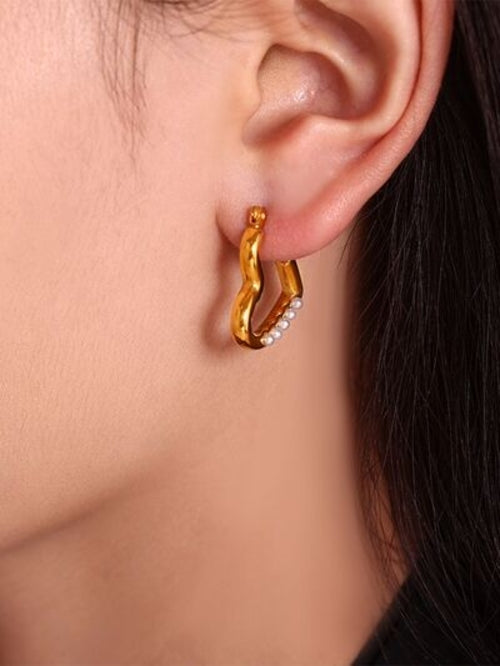 Stainless-Steel Heart Earrings