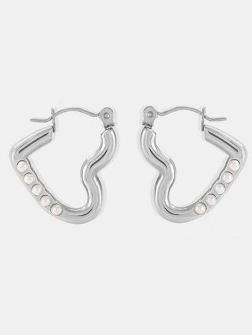 Stainless-Steel Heart Earrings