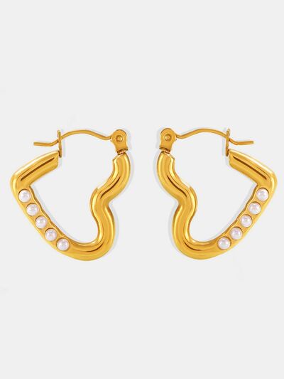Stainless-Steel Heart Earrings